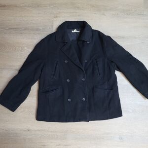 Vintage J.Crew Wool Cashmere Peacoat Black XL